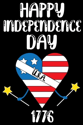 Independence Day Heart ecard