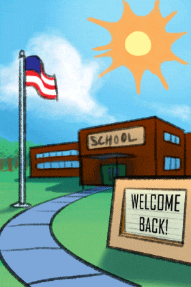welcome back to school animated gif