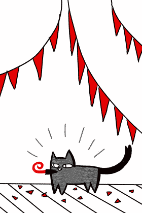 Cat Streamer ecard