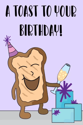 Toast to Birthday ecard