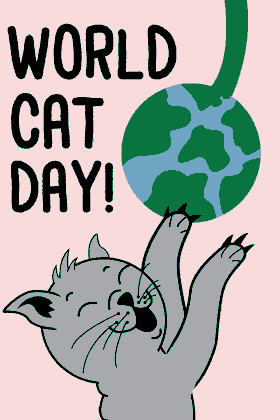 Cat With World ecard