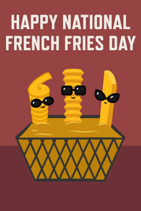 French Fry Hot Tub ecard