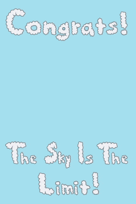 Graduation Skys The Limit ecard
