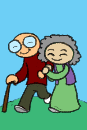 Walking Grandparents ecard