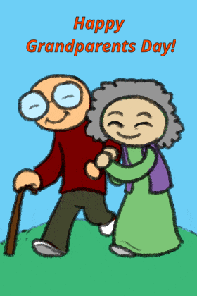 Walking Grandparents Day ecard