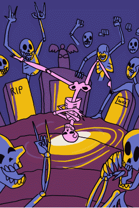 Skeleton Breakdance ecard