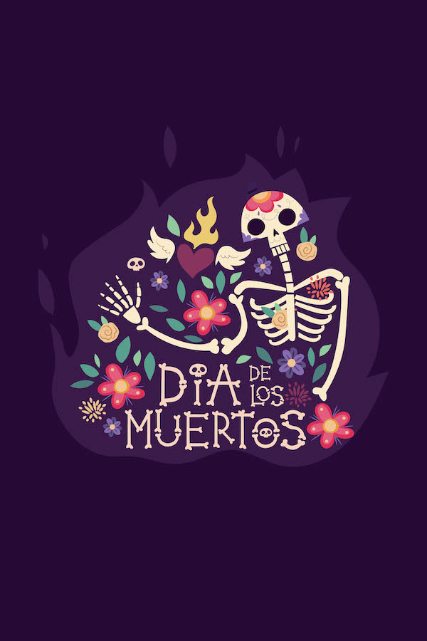 Dia De Muertos Purple MW SS ecard