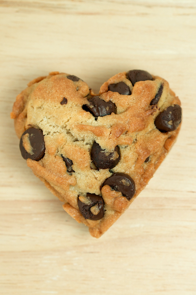 Chocolate Chip Cookie Heart SS ecard