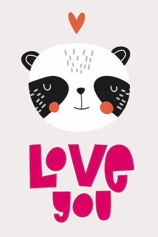 Love You Panda MW SS ecard