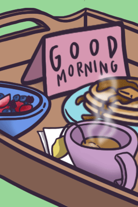 Good Morning Tray ecard