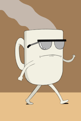 Walking Coffee ecard