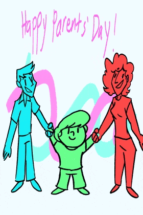 Parents Day Drawing ecard
