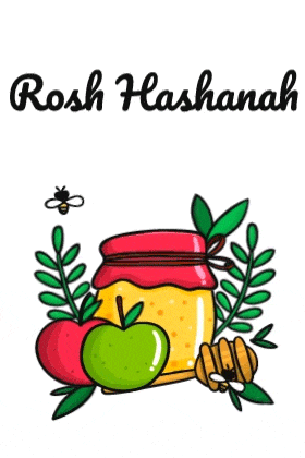 Rosh Hashanah Bees NM FP ecard