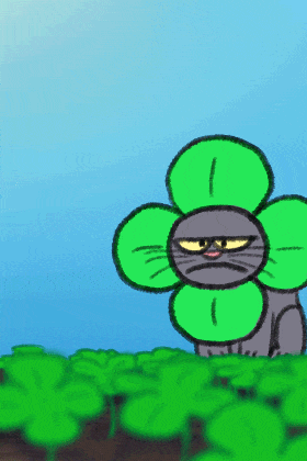 Cat As Clover ecard