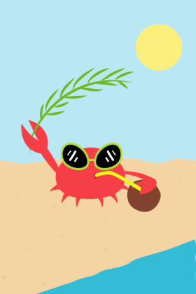 Crab With Coconut ecard