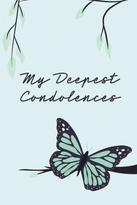 Condolences Butterfly ecard