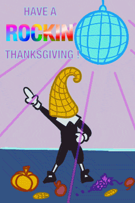 Disco Thanksgiving ecard