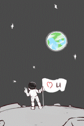 Moon Flag ecard