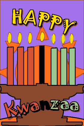 Bouncing Kwanzaa ecard
