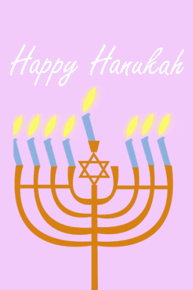 Swaying Menorah ecard