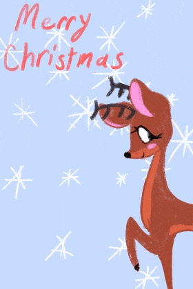 Winking Reindeer ecard
